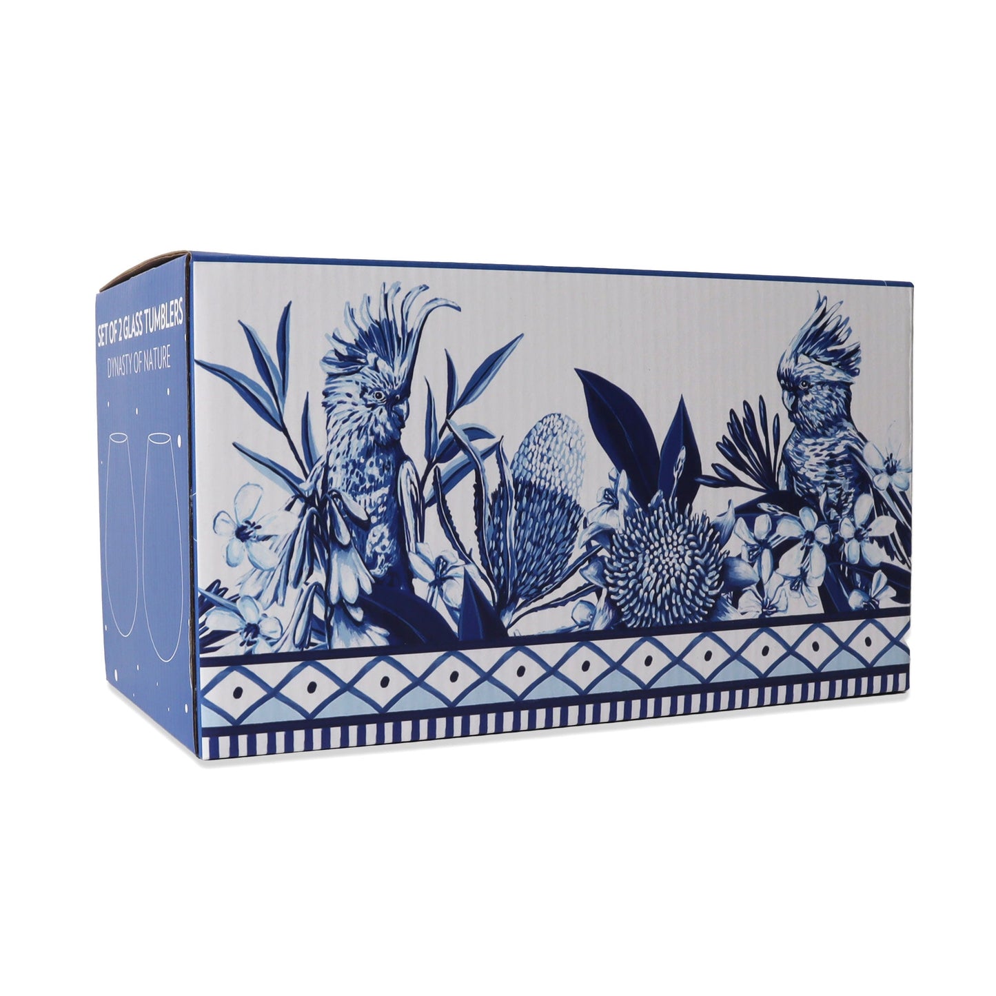 Glass Tumbler Large Dynasty Of Nature (Set of 2 glasses)