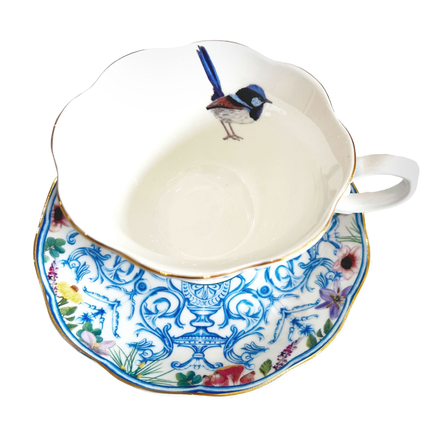 Tea Cup & Saucer Enchanted Garden