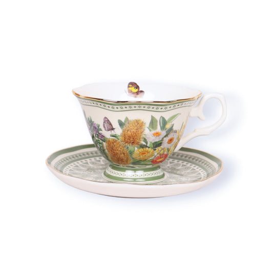 Tea Cup & Saucer Botanical Blooms