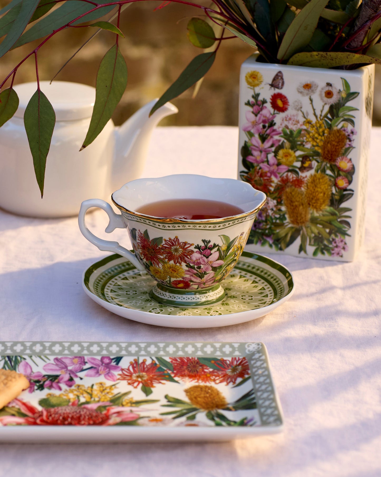 Tea Cup & Saucer Botanical Blooms